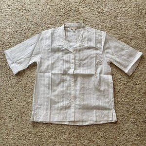 GAP White Short Sleeve Button Down Shirt Size XS